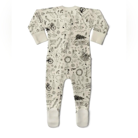 Goumi Bamboo & Organic Cotton Vintage Inspired Zippered Playsuit |Size 3-6 mth - Picture 6 of 12
